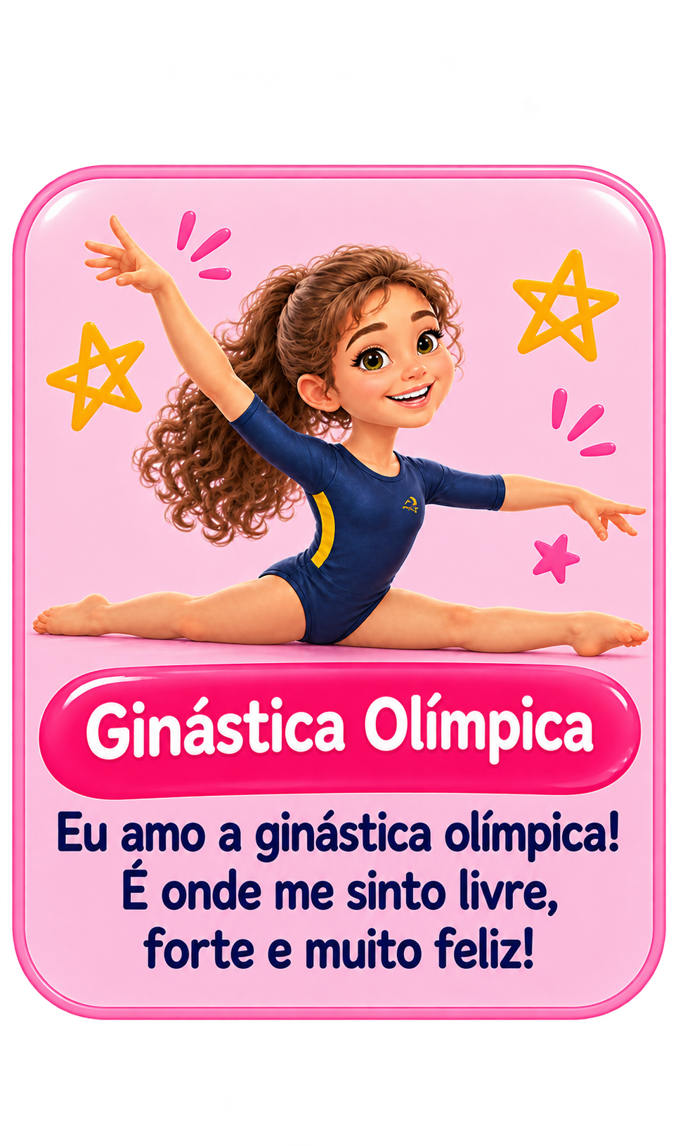 Cartão ilustrado: ginastica